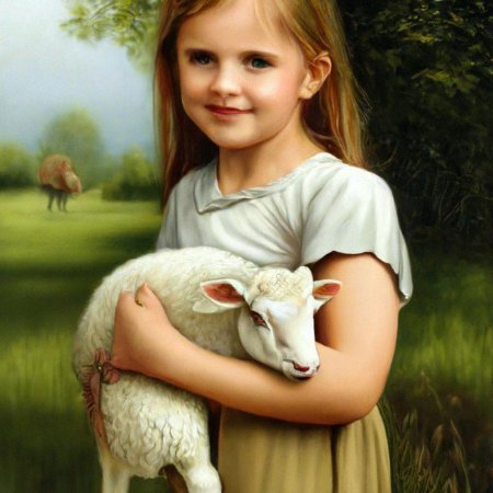 Девочка с ягненком