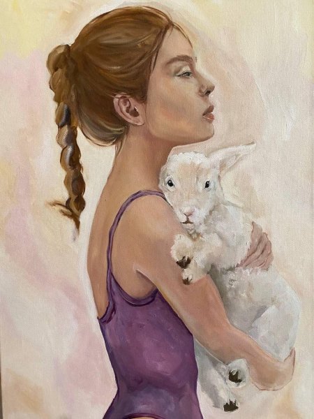 Девушка с ягненком картина