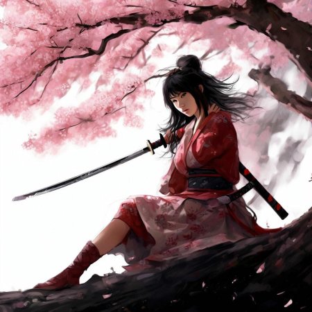 Девушка самурай аниме