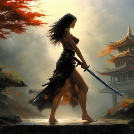 Девушка с мечами