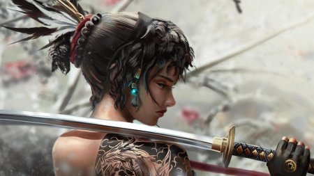 Guweiz катана девушка Самурай