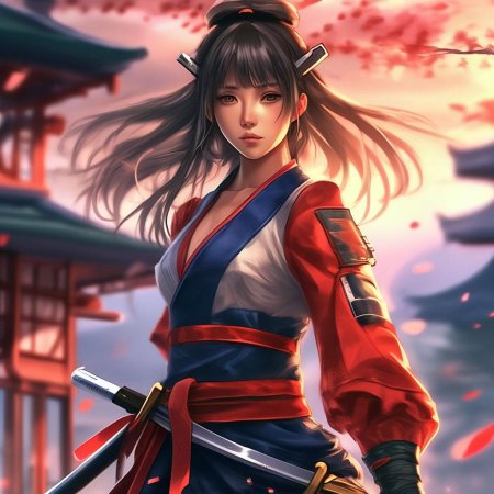 Девушка самурай аниме