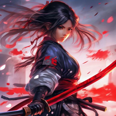 Девушка самурай аниме