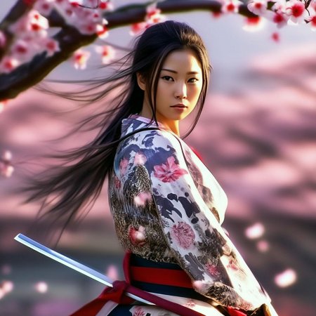 Девушка самурай япония