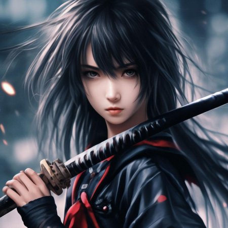 Девушка с мечом аниме
