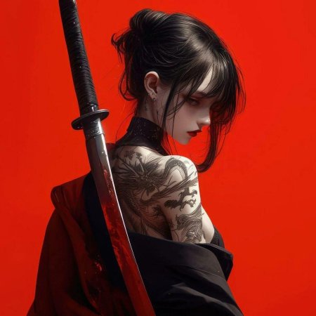 Аниме самурай девушка