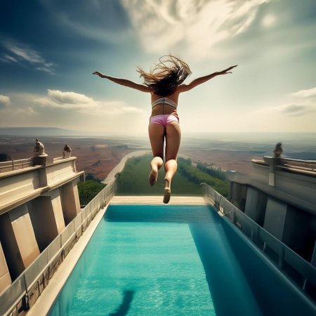 Девушка в полете