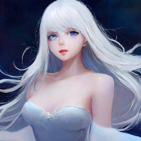 С белыми волосами