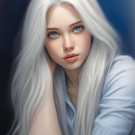 Девушка со светлыми волосами и голубыми глазами