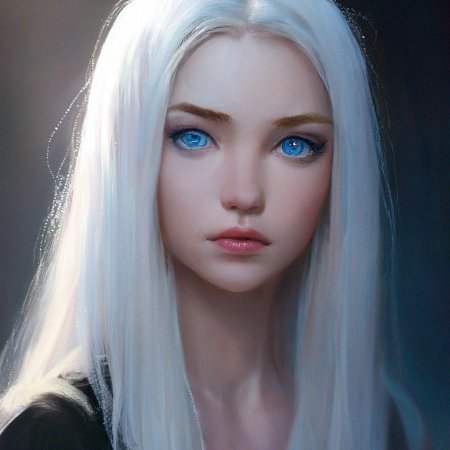 Девочка с белыми волосами