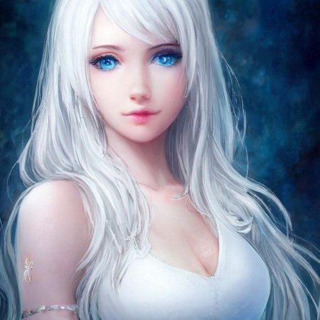 Голубые глаза девушки