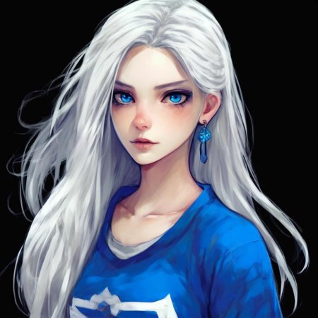 Девушка с белыми волосами