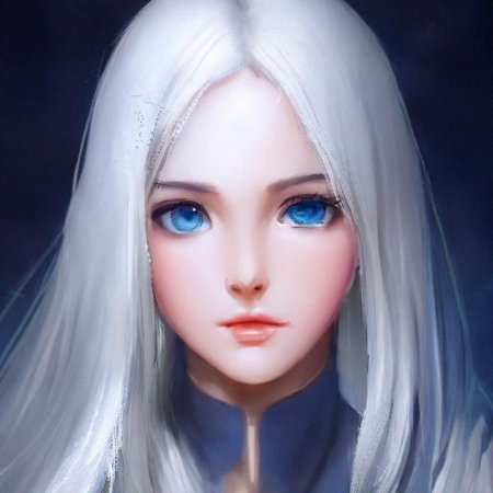 Девушка с белыми волосами