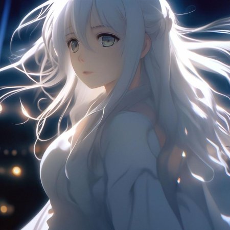 Девушка с белыми волосами аниме