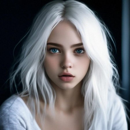 Девушка с белыми волосами