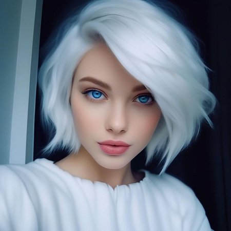 Белые волосы короткие