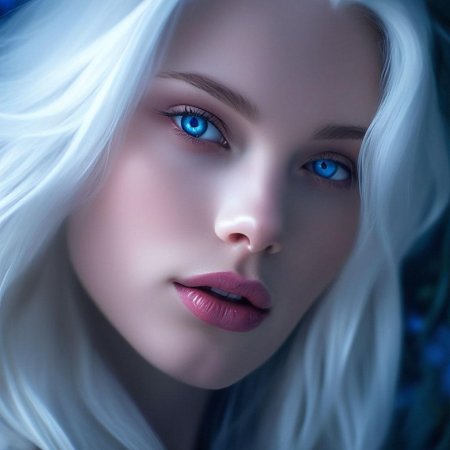 Блондинка с синими глазами