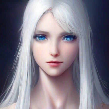 Девушка с белоснежными волосами