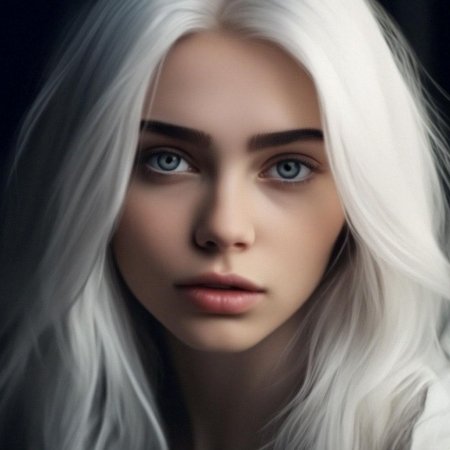 Девушка с белыми волосами