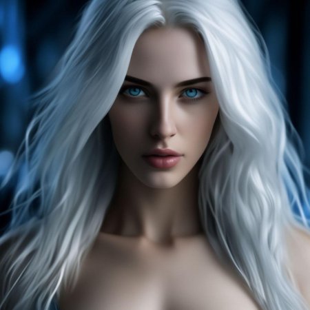 Девушка с белыми волосами