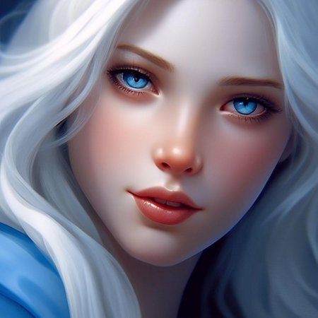 Девушка с белыми волосами