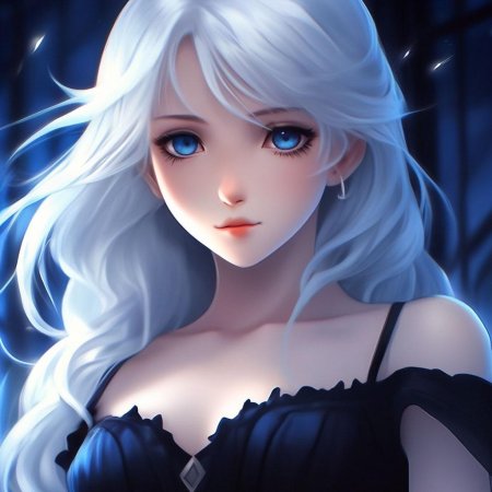 Белые волосы аниме