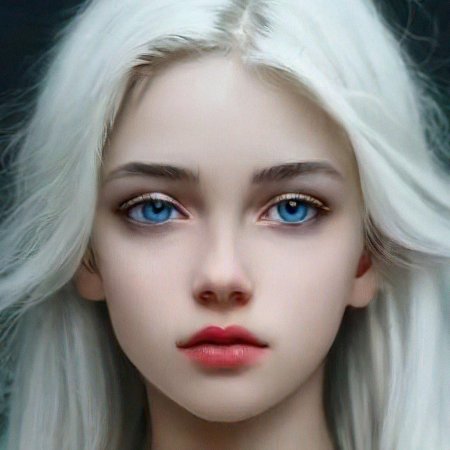 Девушка с белыми волосами