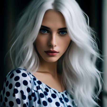 Девушка с белыми волосами