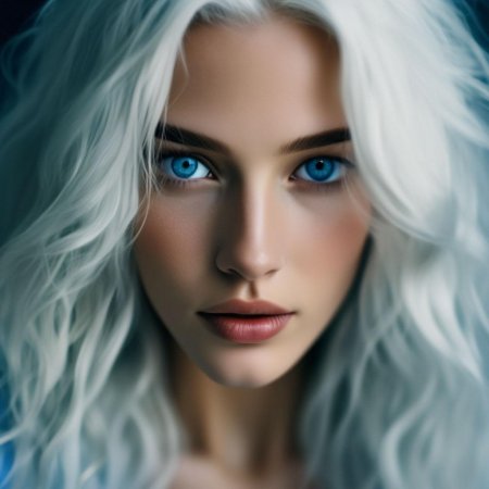 Красивая девушка с голубыми глазами