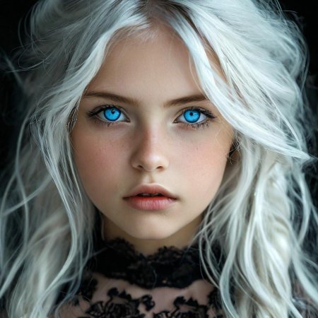 Девушка белые волосы