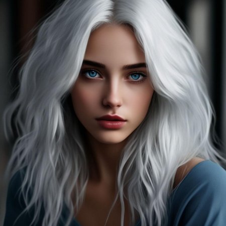 Девушка белые волосы