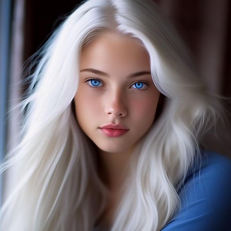 Блондинка с голубыми глазами