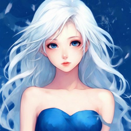 Волосы голубые