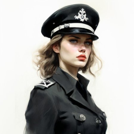 Женщина в форме полиции