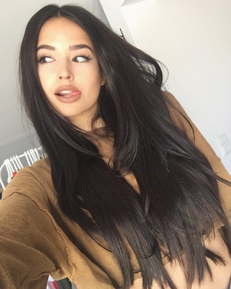 Красивые девушки с длинными черными волосами