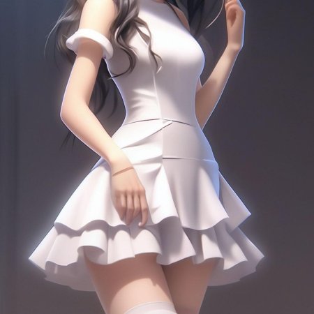 Девушка в белых чулках