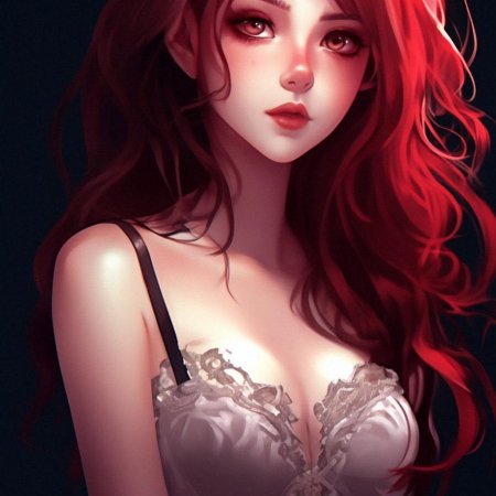 Девушка с красными волосами