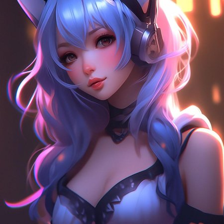 Девушка с кошачьими ушками