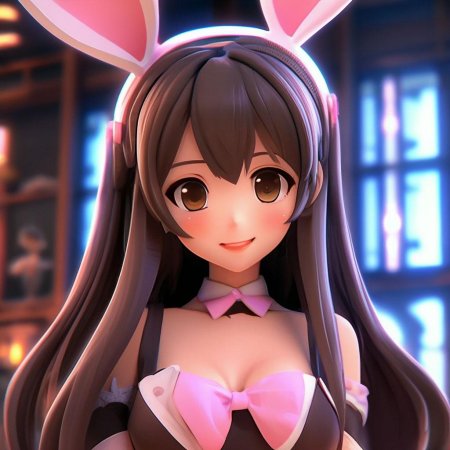 Девушка зайка аниме