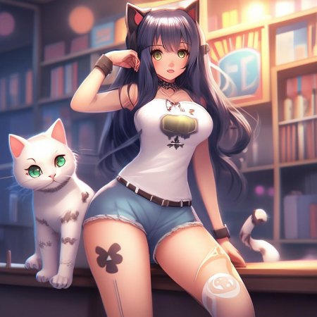 Кошка девушка