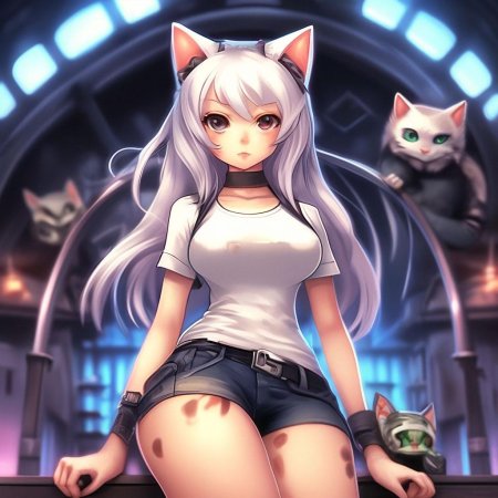 Аниме кошка девочка