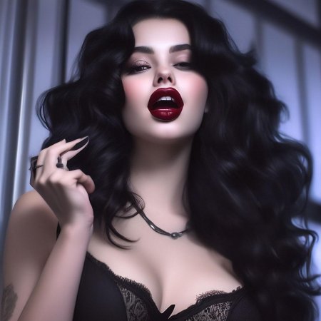 Женщина с черными волосами