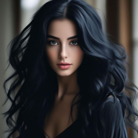 Женщина с черными волосами