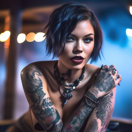 Девушка с татуировками