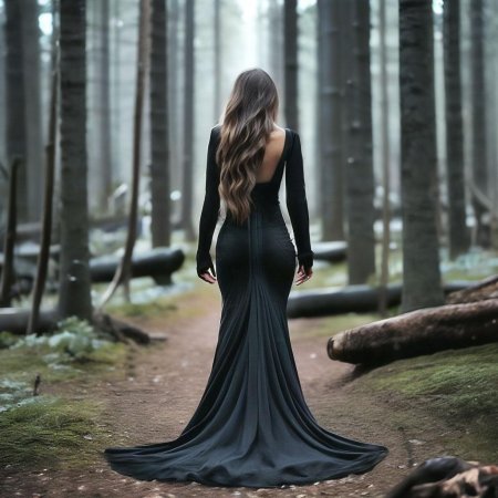 Фотосессия в лесу платье