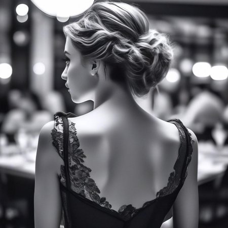 Девушка черно белая