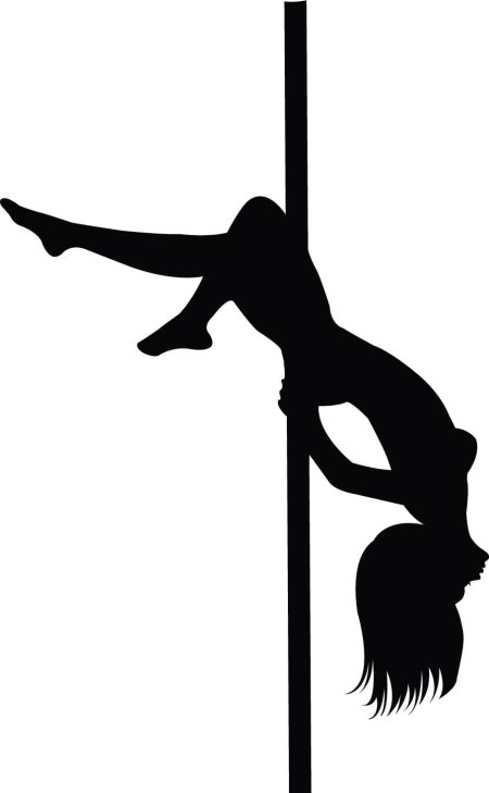 Девушка на пилоне силуэт