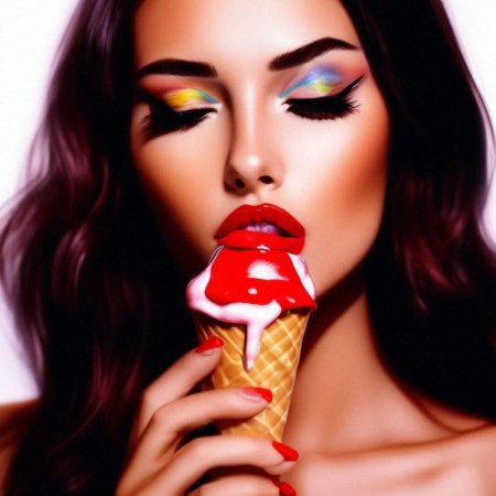 Девушка и мороженое