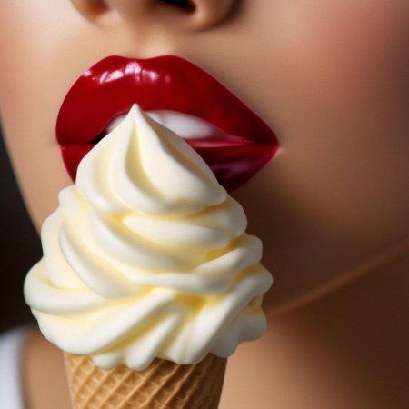 Мороженое на губах