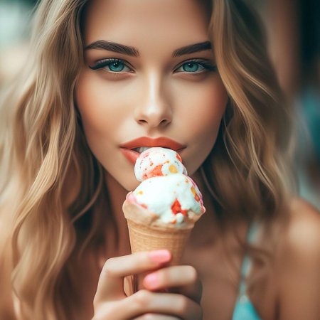 Девушка с мороженым
